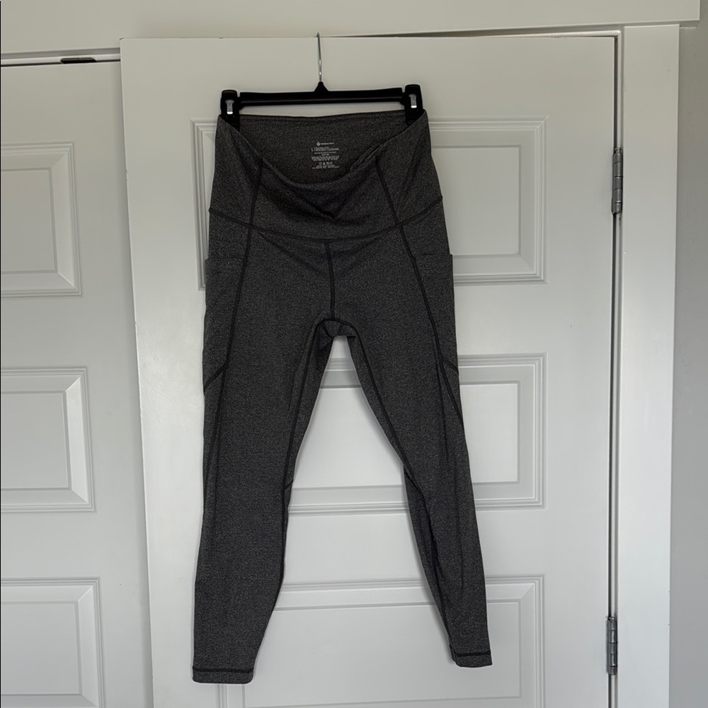 Gray High-Waisted Leggings
